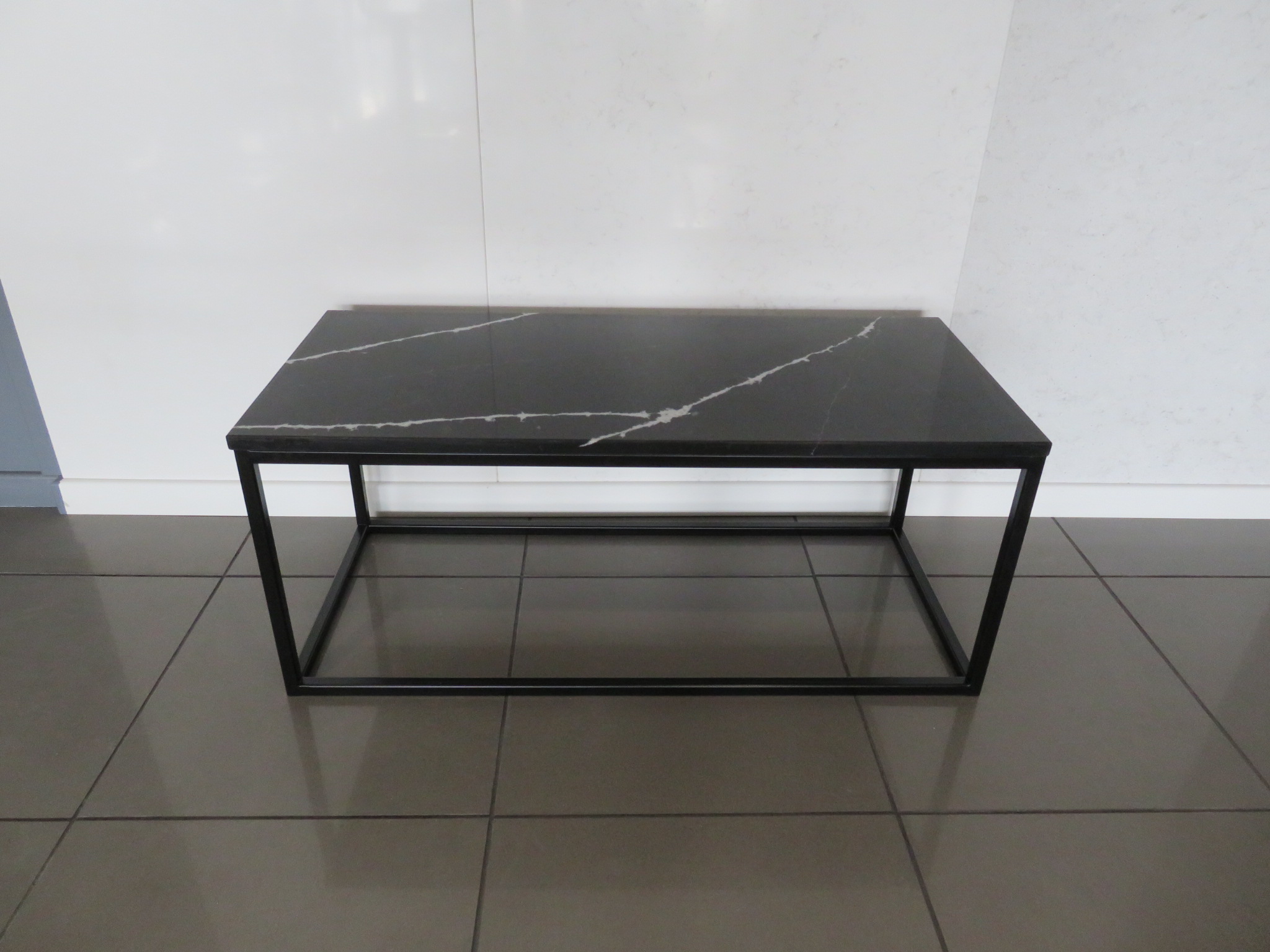black marquina eezi quartz coffee table