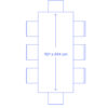 square 244cm 8 seater